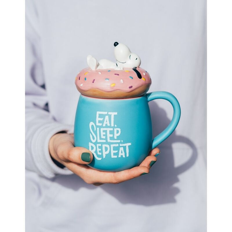 3D-mugg, 500 ml kapacitet, Eat Sleep Repeat Design