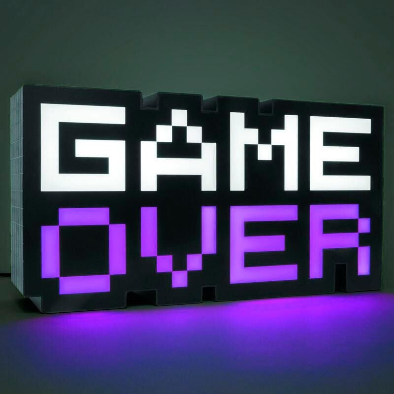 8-bitars Game Over-lampa med retrodesign och LED-ljus