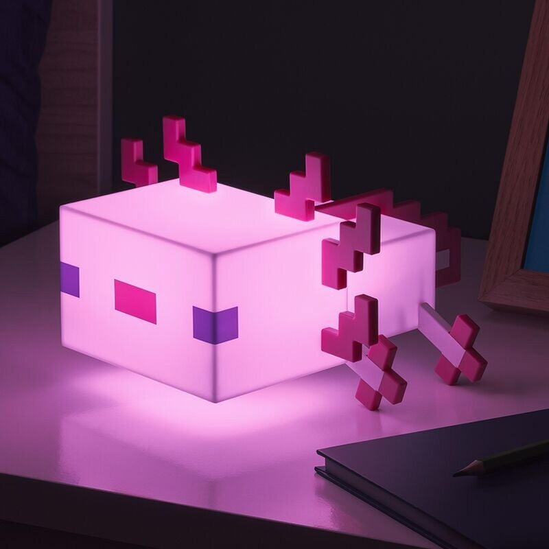 Ajolote-lampa 13 cm – Unik design för Minecraft-fans