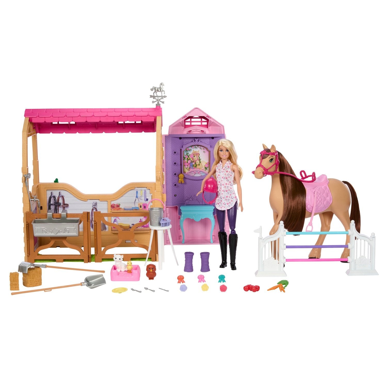 Barbie Ridestald, Dukke Og Pony
