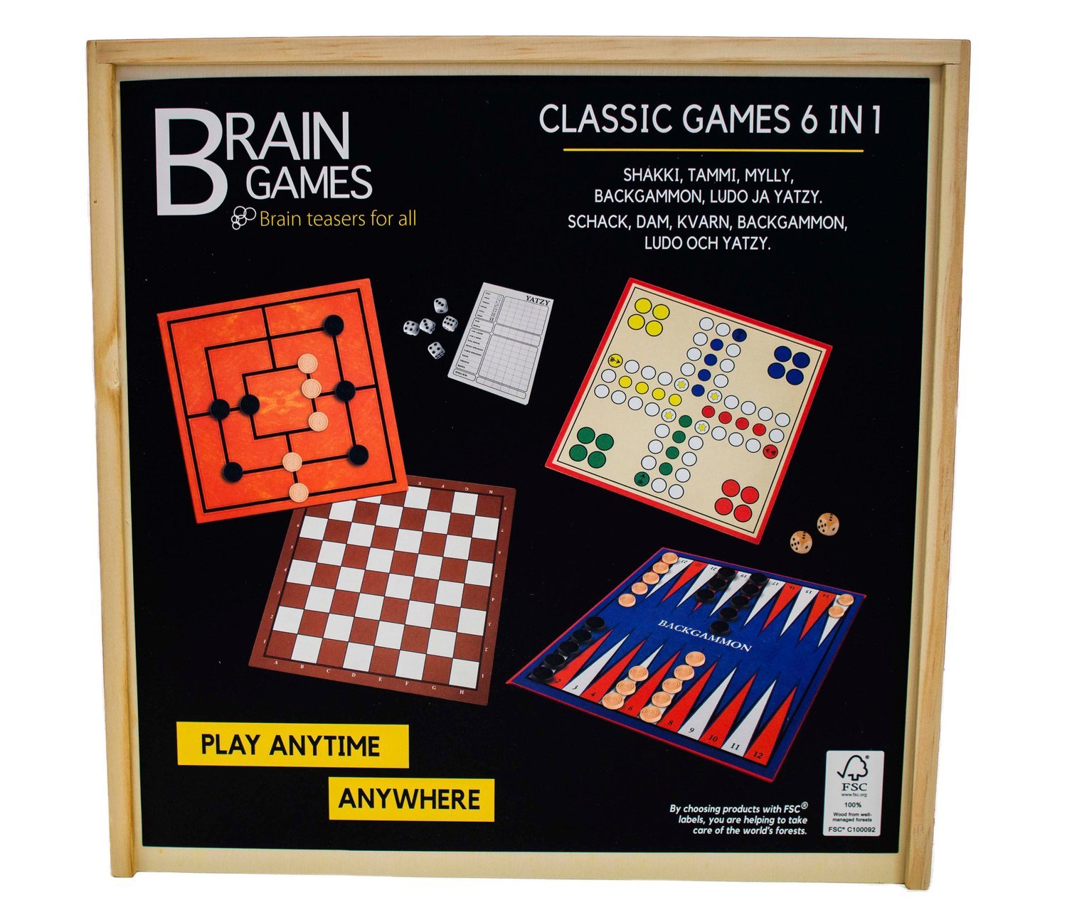 Bbrain Games Klassiske spil 6 i 1