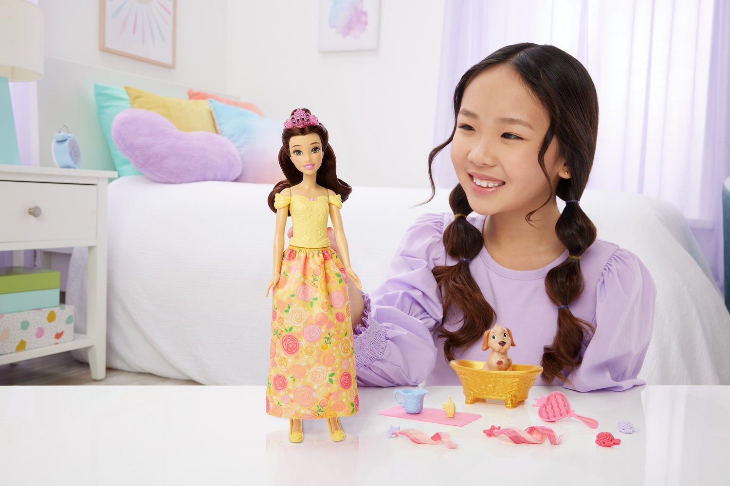 Belle Prinsessdocka & Husdjursbadlekset med Tillbehör