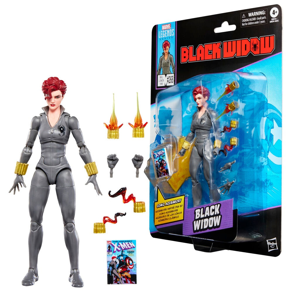 Black Widow Actionfigur, 15 cm lång, Marvel Legends-serien