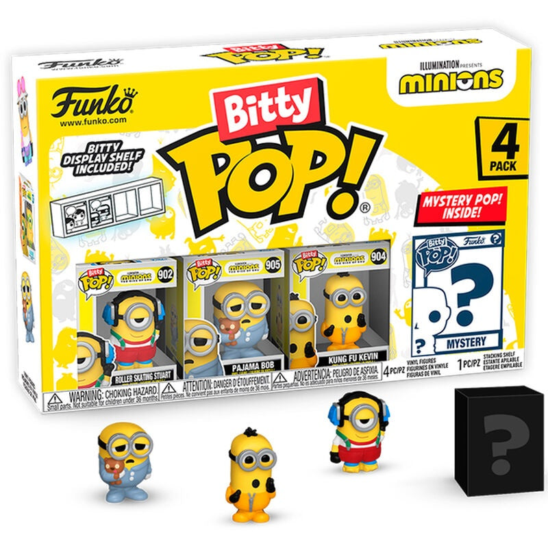 Blister 4-pack Bitty POP Minions Series 3 samlarfigurer