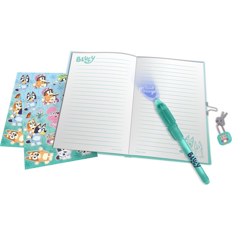 Bluey Diary med magisk penna för kreativt skrivande och teckning