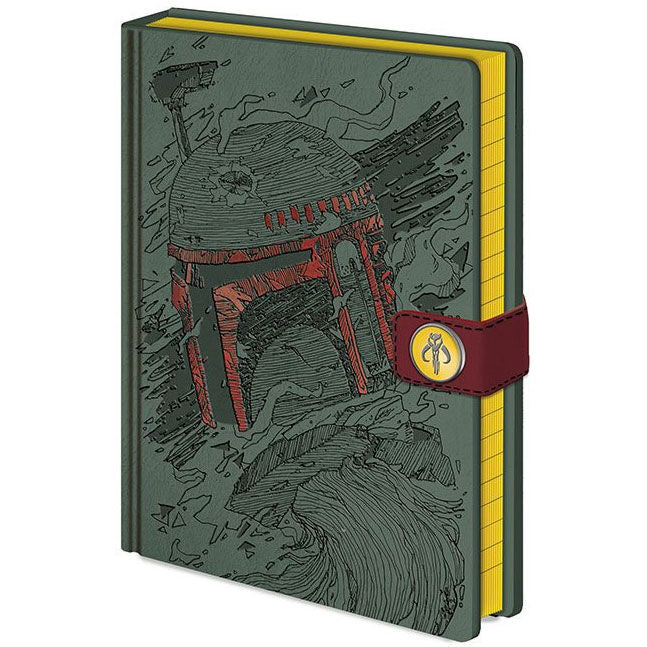 Boba Fett Premium A5 anteckningsbok med fodrade sidor och elastisk stängning