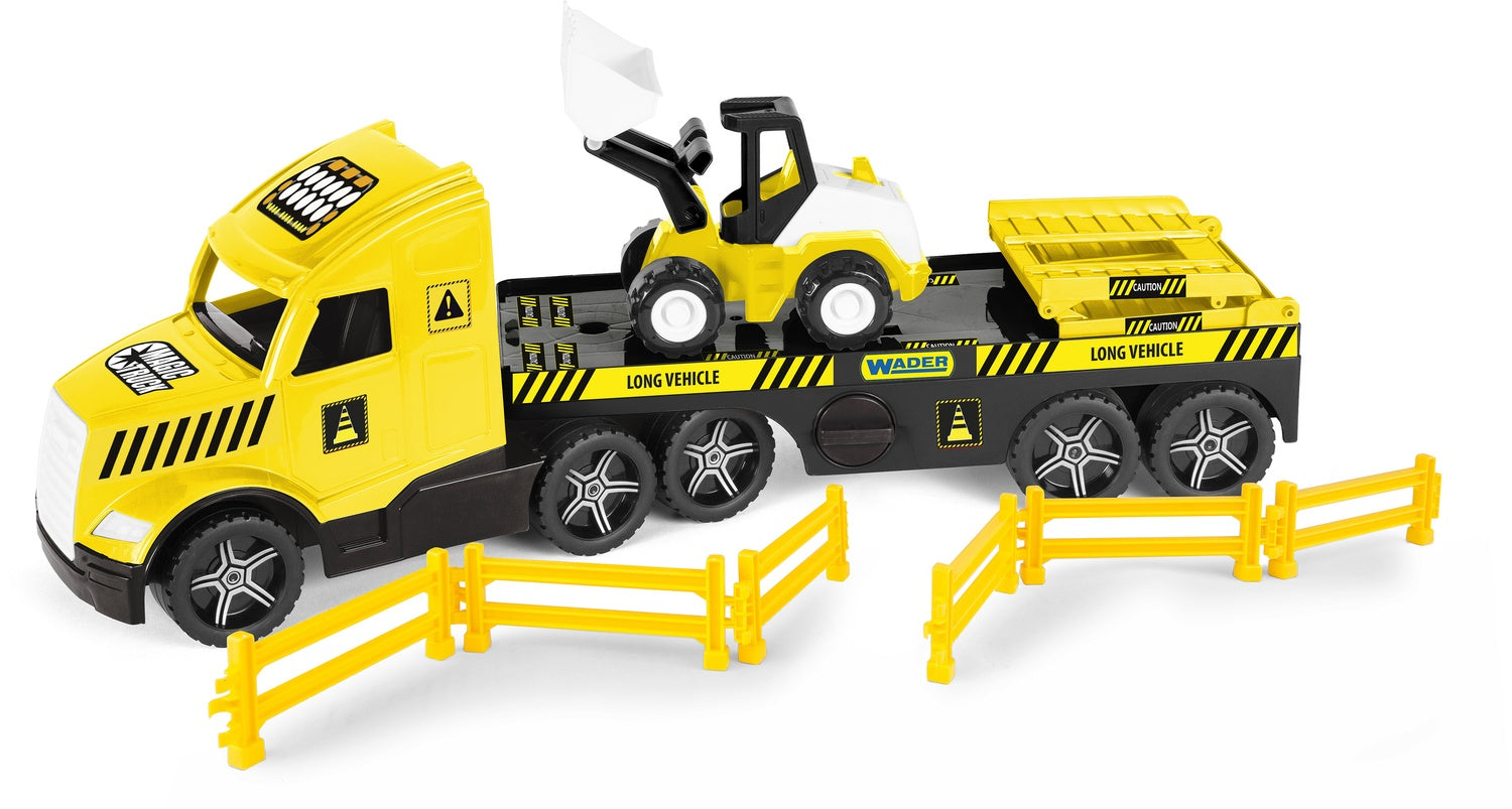 Bärgningsbil med bulldozer och säkerhetsbarriärer, 78 cm