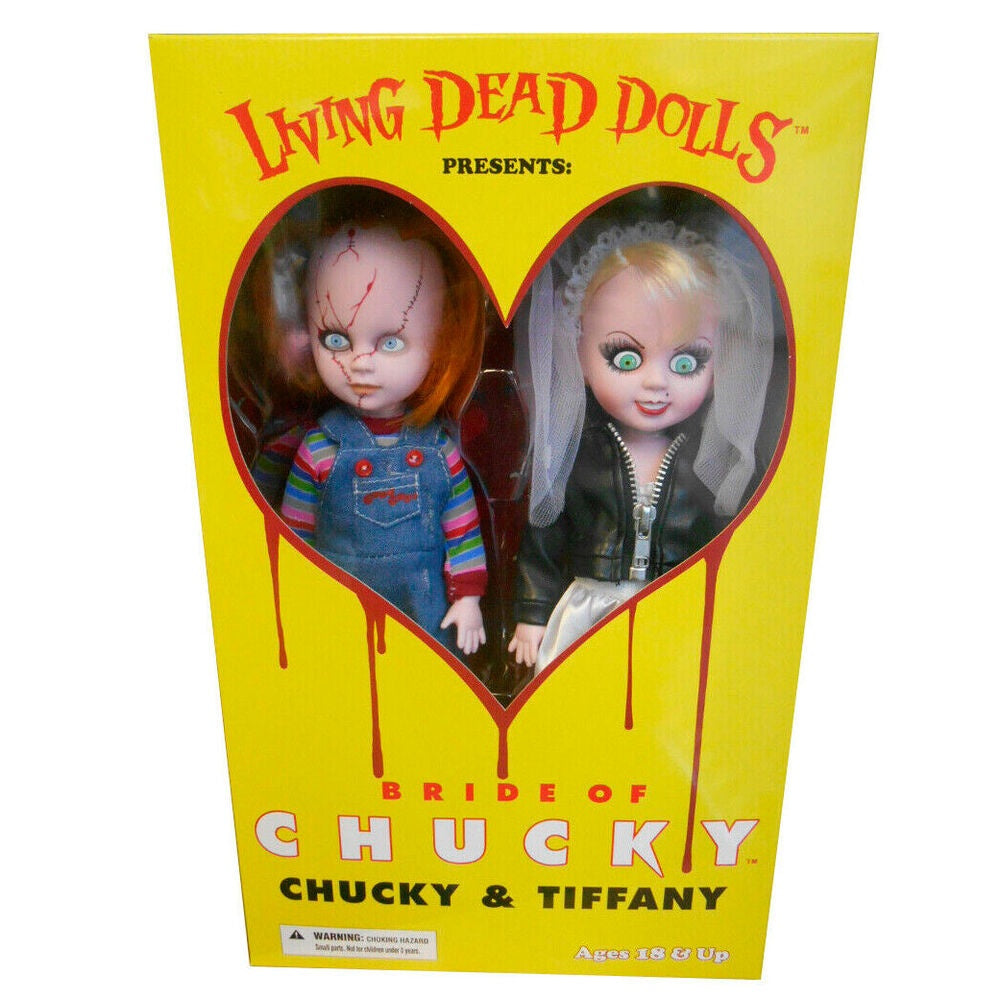 Chucky och Tiffany Living Dead Dolls - 25 cm Figurer Pack