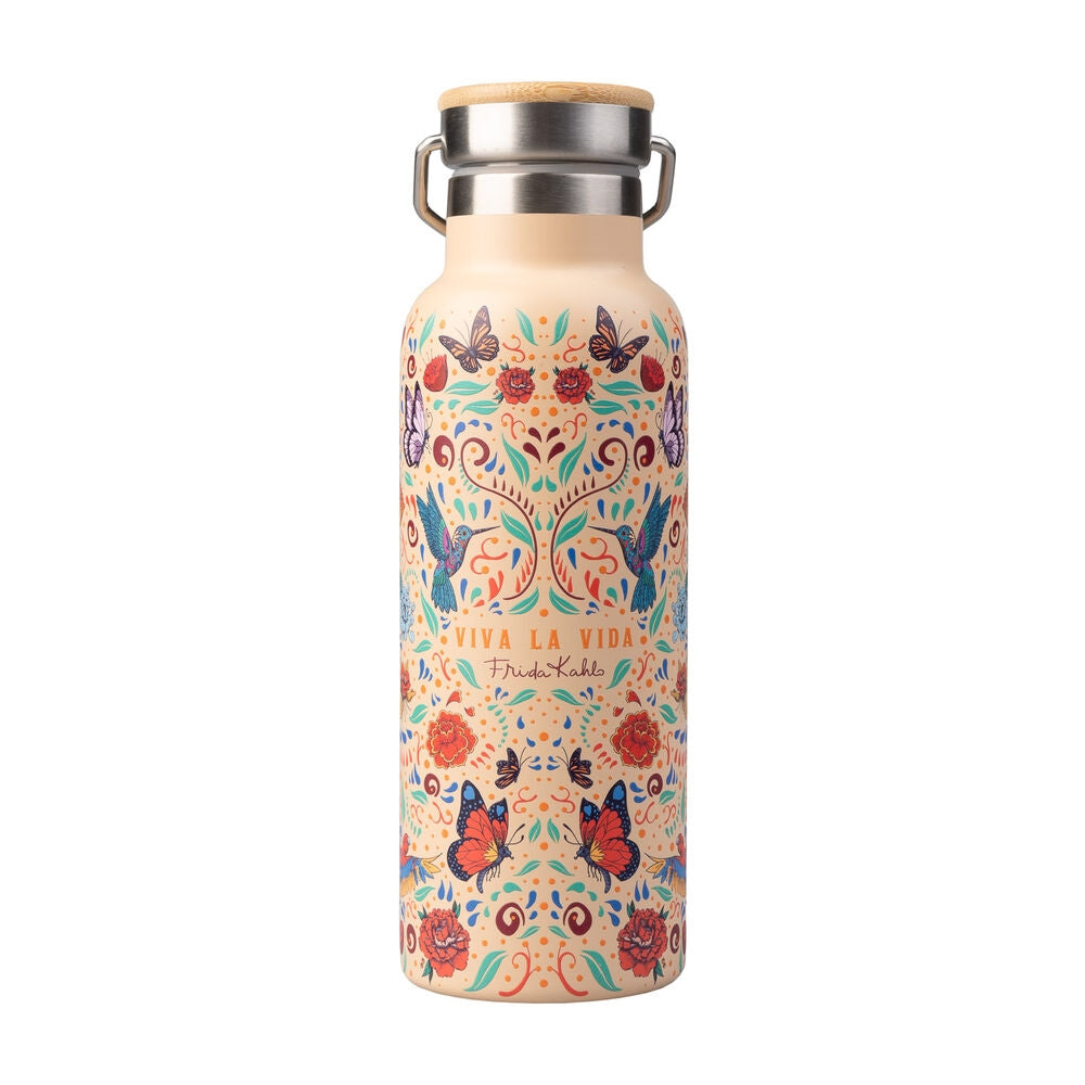 Flaska i rostfritt stål 500ml - Frida Kahlo Long Live Life Design