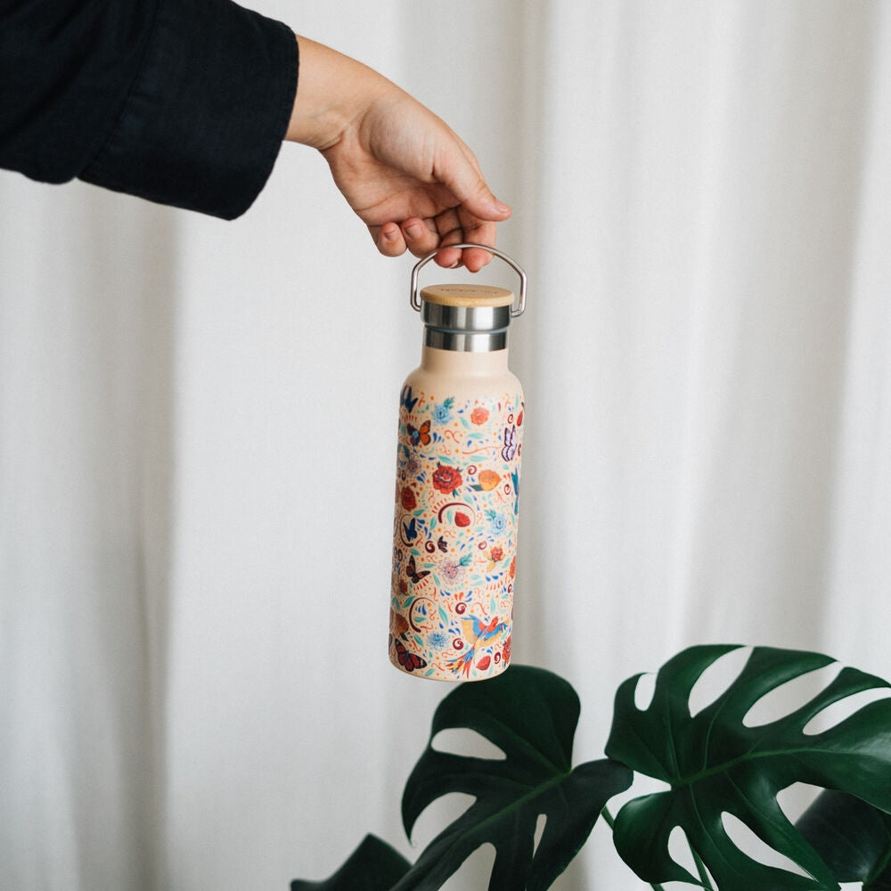 Flaska i rostfritt stål 500ml - Frida Kahlo Long Live Life Design