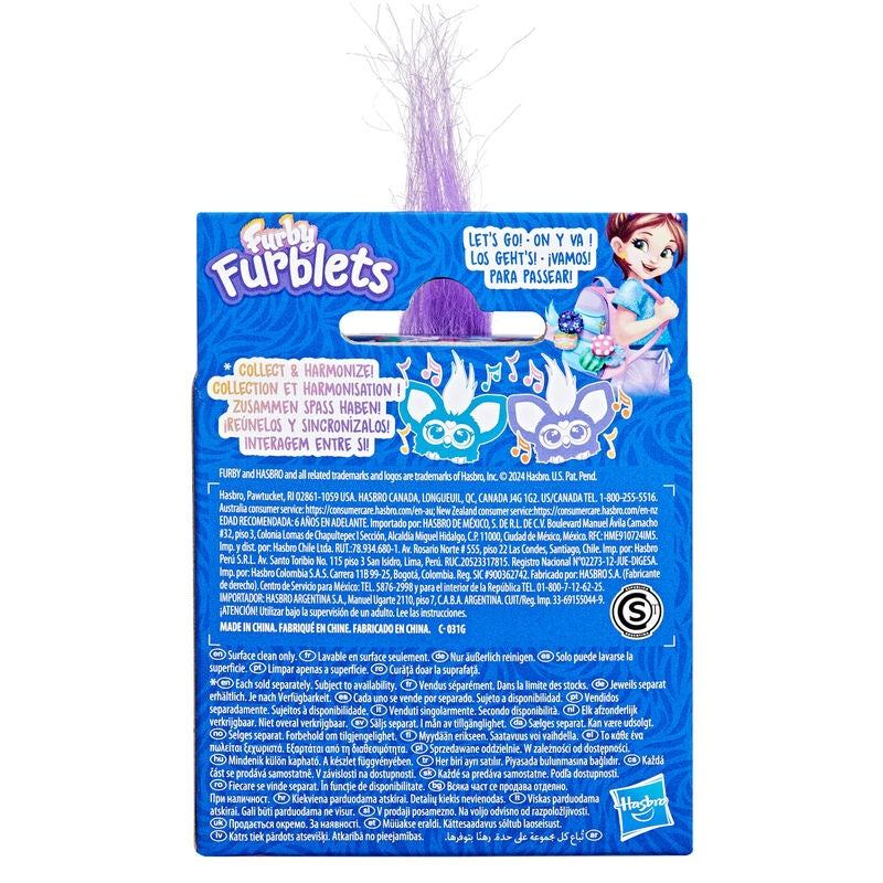 Furby minileksak med interaktiva funktioner och färgglad design