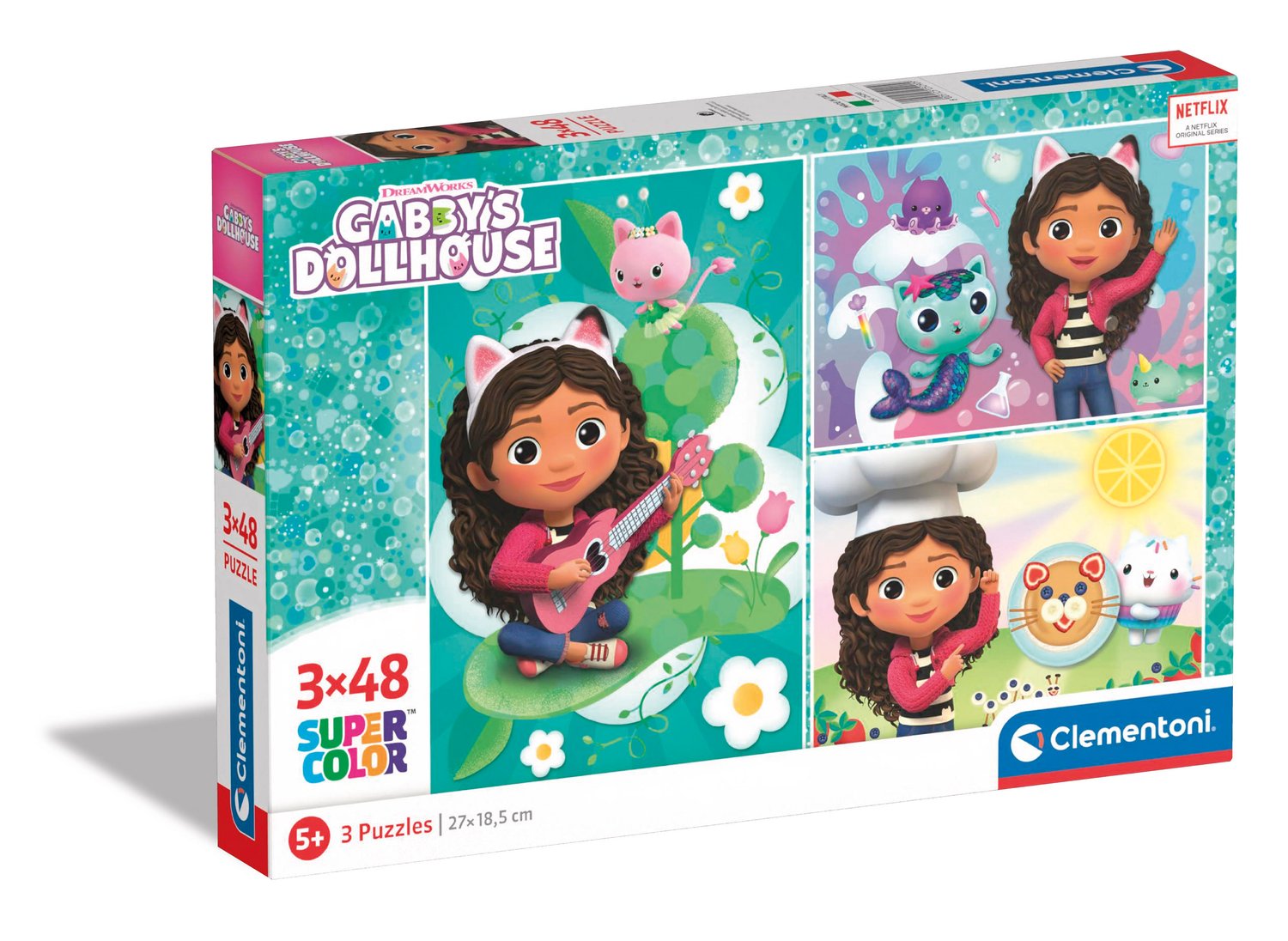 Gabbys dockhus 3-pack 48-bitars pussel för barn