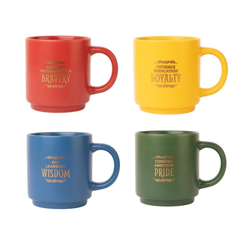 Harry Potter set med 4 muggar, 300 ml kapacitet, keramik