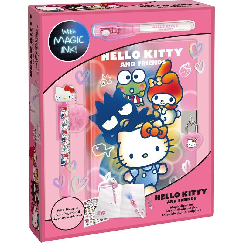Hello Kitty Dagbok med Magic Pen och Topper Pen Set