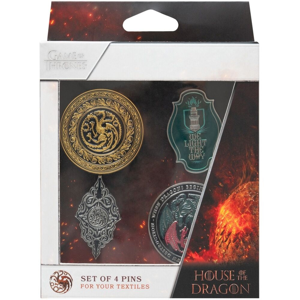 House of the Dragon 4-pin set för samlare och fans