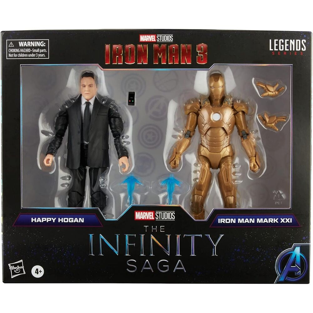 Iron Man 3 Happy Hogan & Mark XXI Actionfigurer, 15 cm