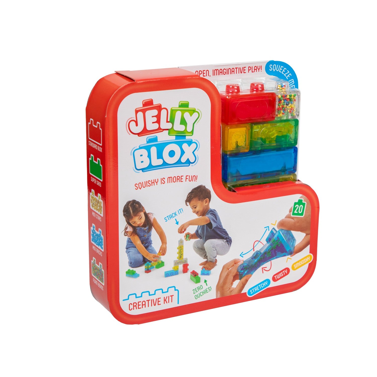 Jelly Blox Sensoriskt Byggset, 20 Mjuka Klossar