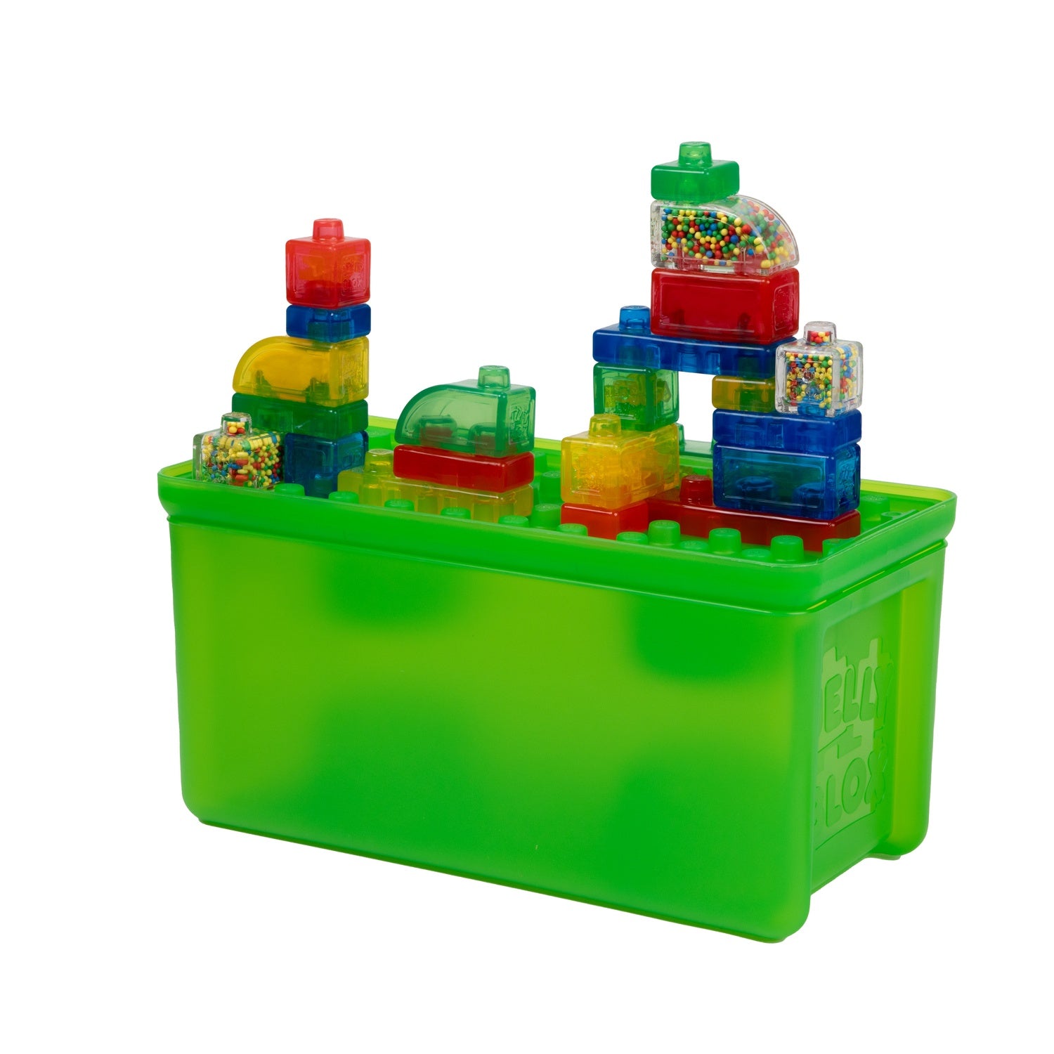 Jelly Blox byggklossar med förvaringsfodral, 30 delar