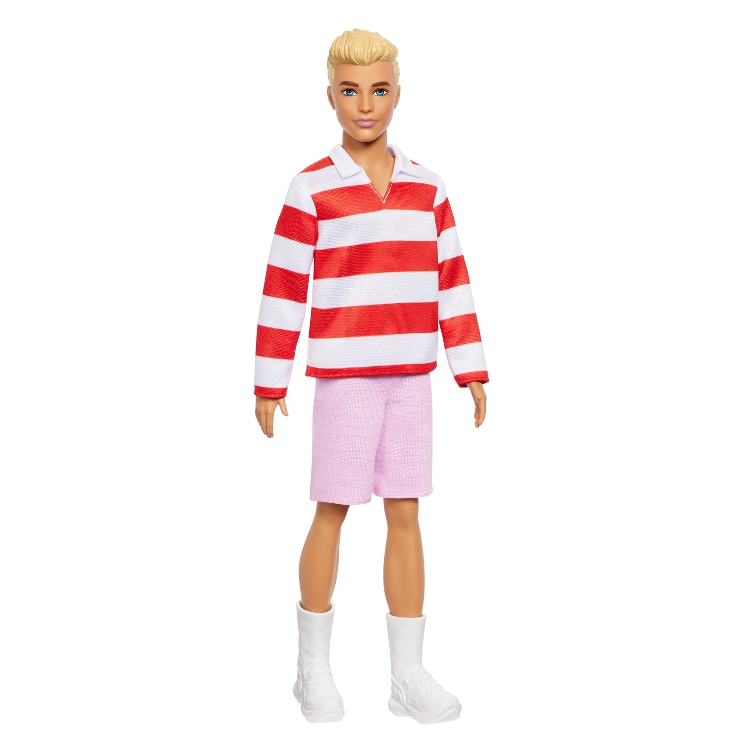Ken Fashionista-docka, röd- och vitrandig outfit