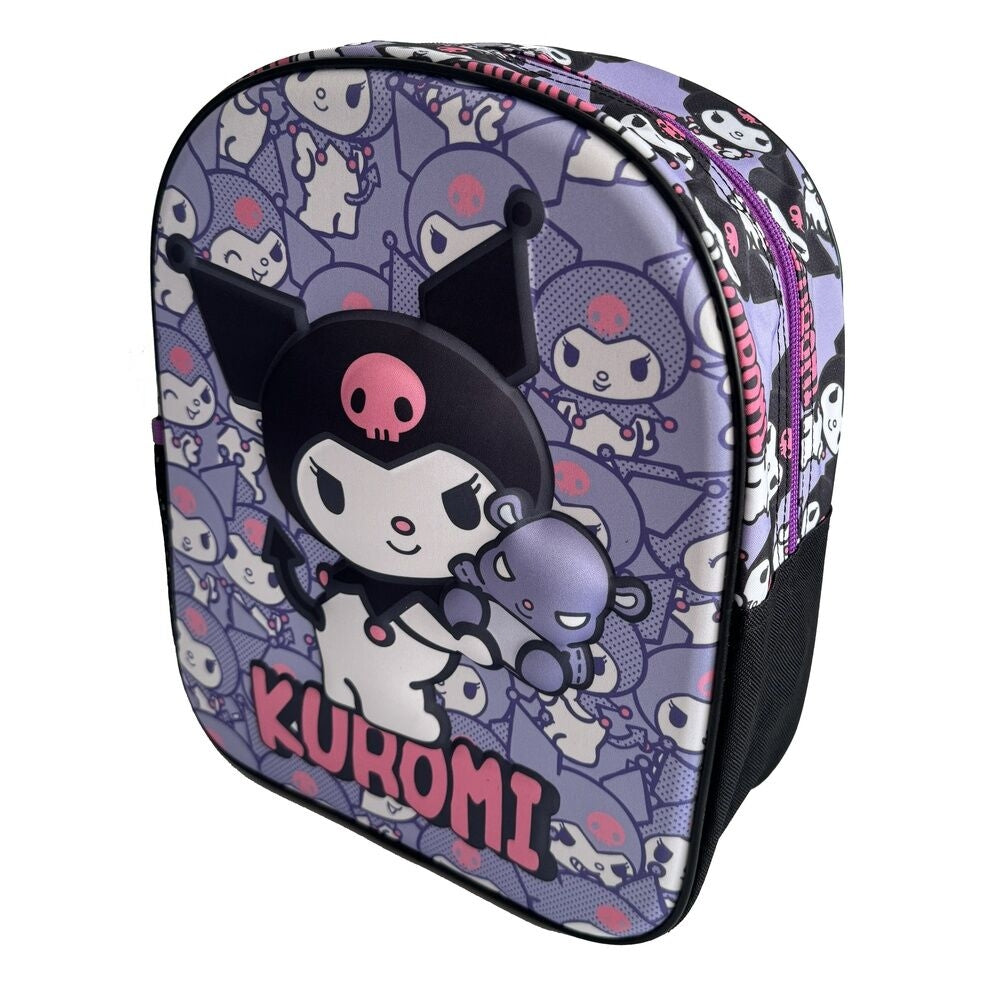 Kuromi 3D-ryggsäck, 29 cm storlek, söt design för barn