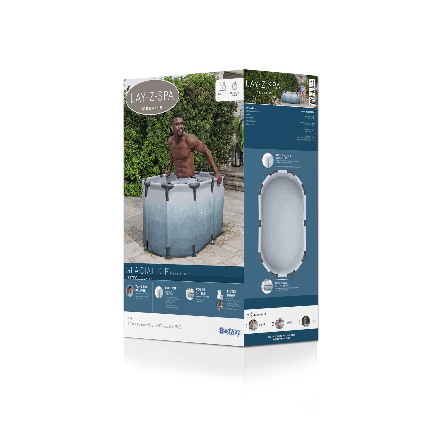 Lay-Z-Spa Kallbassäng Oval 150 Cm