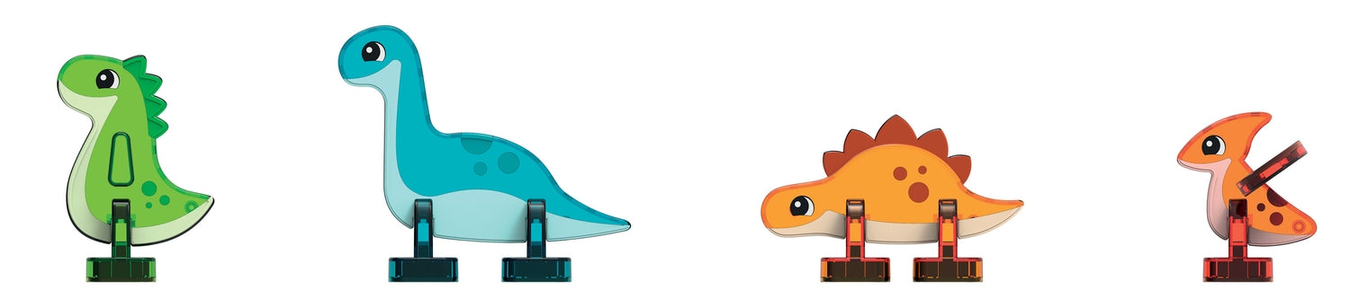 Magnetisk dinosaurievärldsset, 25-delars plattor för barn