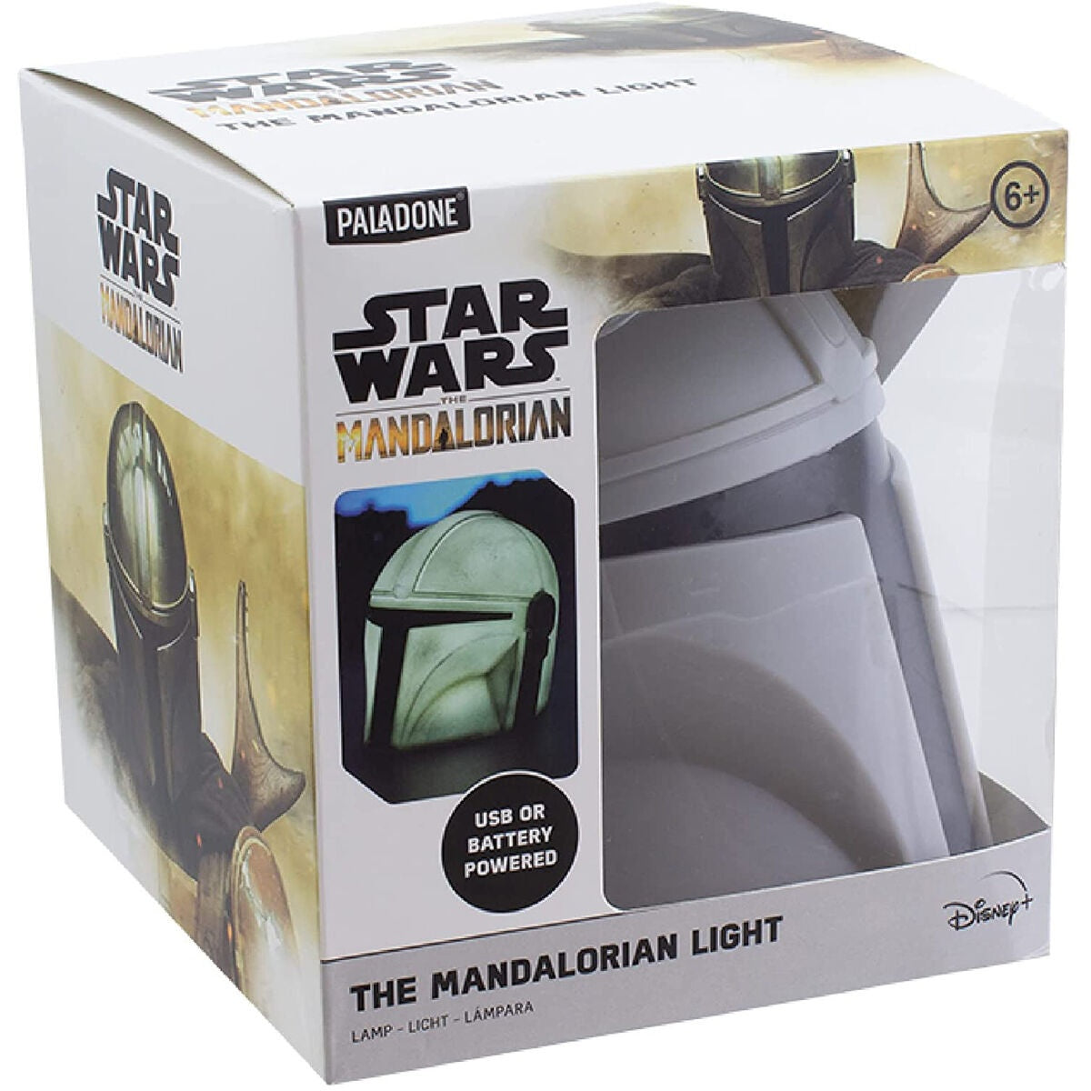 Mandalorian lampa med justerbar ljusstyrka och unik design