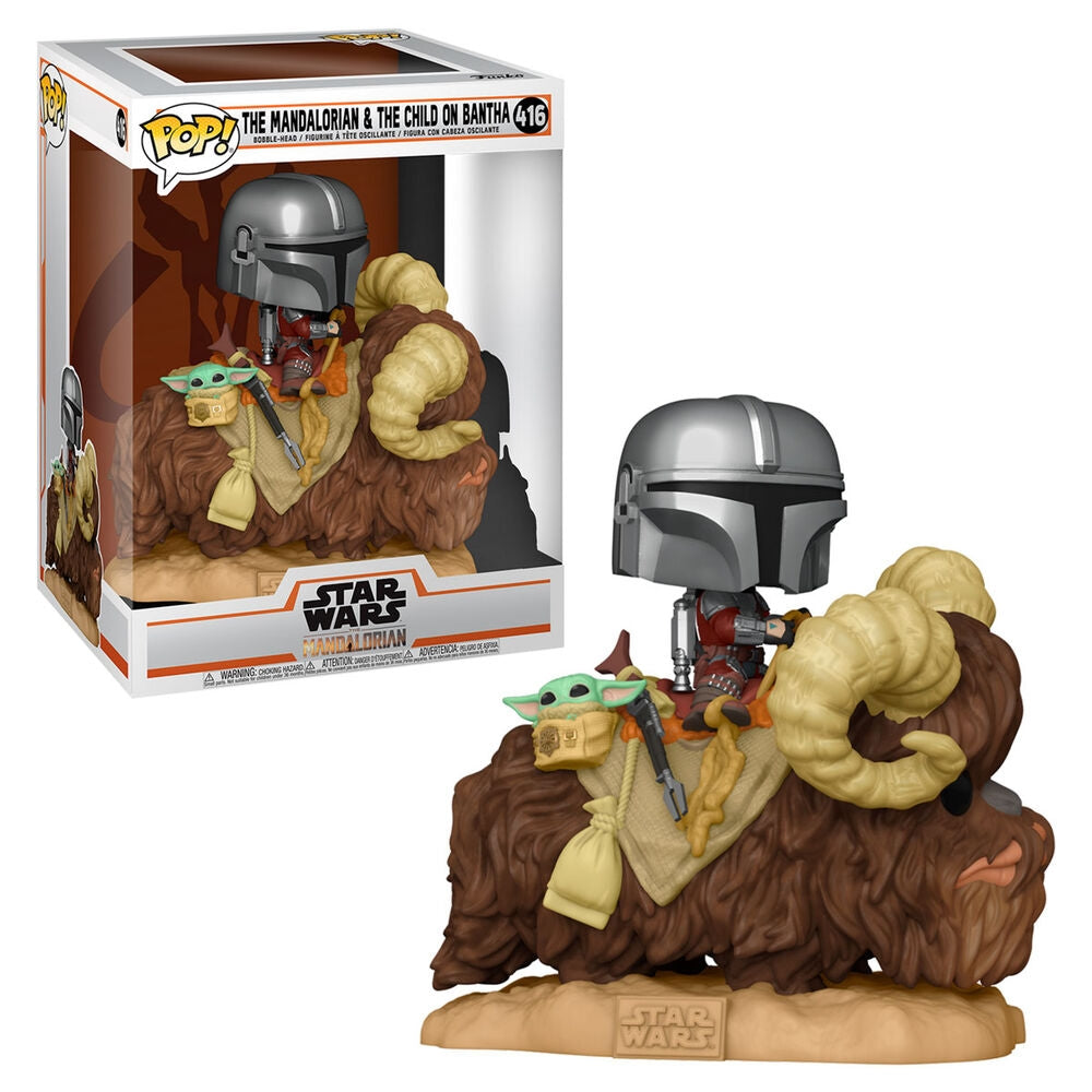 Mando på Banthafigur med barn, Star Wars samlarleksak