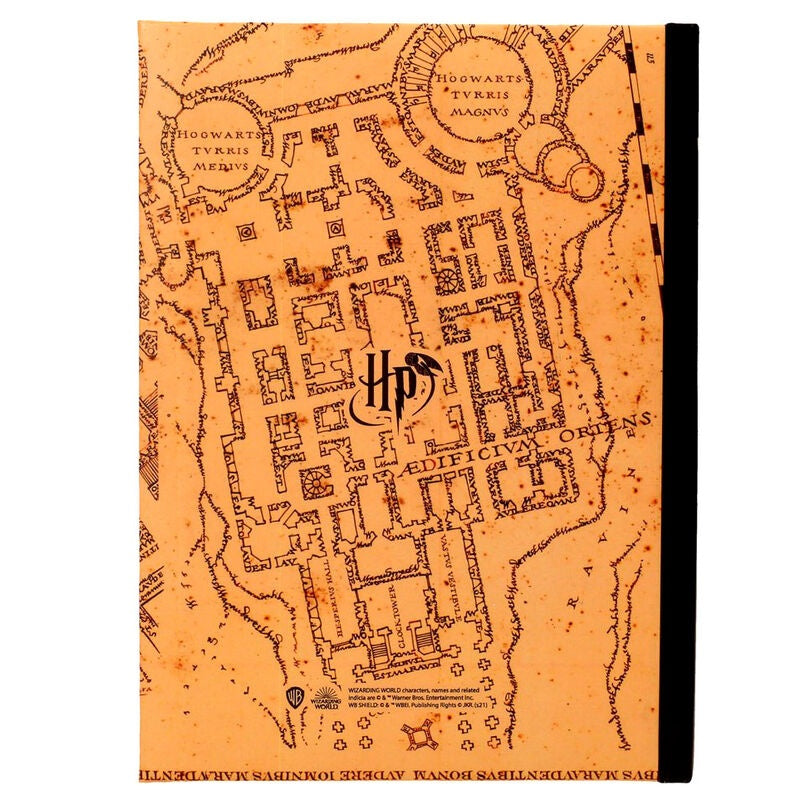 Marauders Map Notebook med ljus, Harry Potter Design