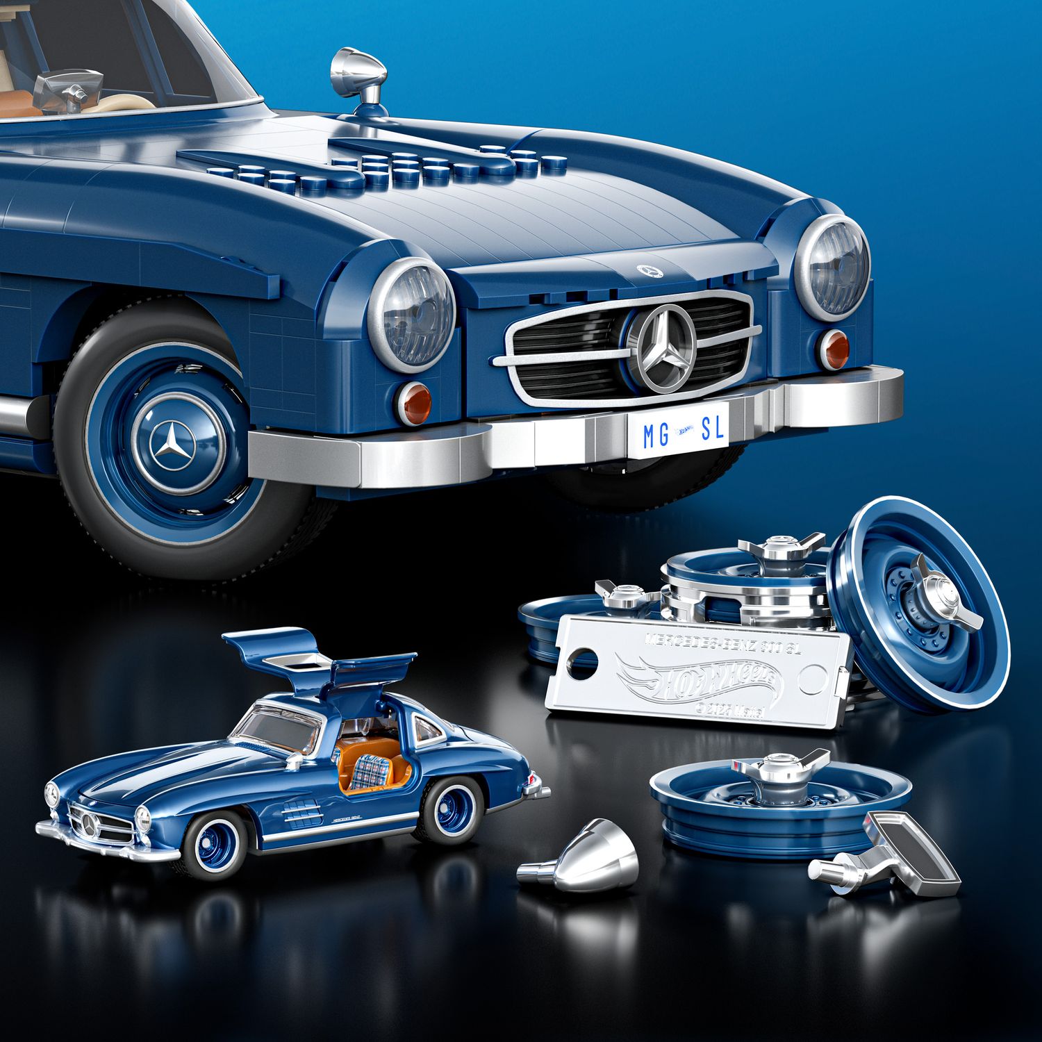 Mercedes-Benz 300 SL modellbyggsats, skala 1:12, 1600 delar