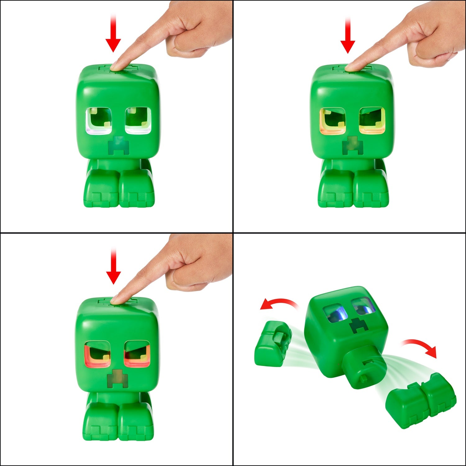 Minecraft Creeper-leksak med ljud och ljus, 15 cm