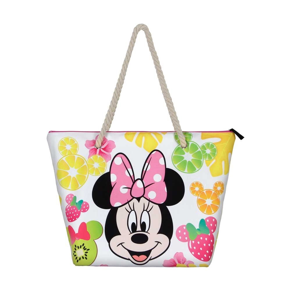 Minnie Mouse strandväska med fruktdesign och rymlig interiör