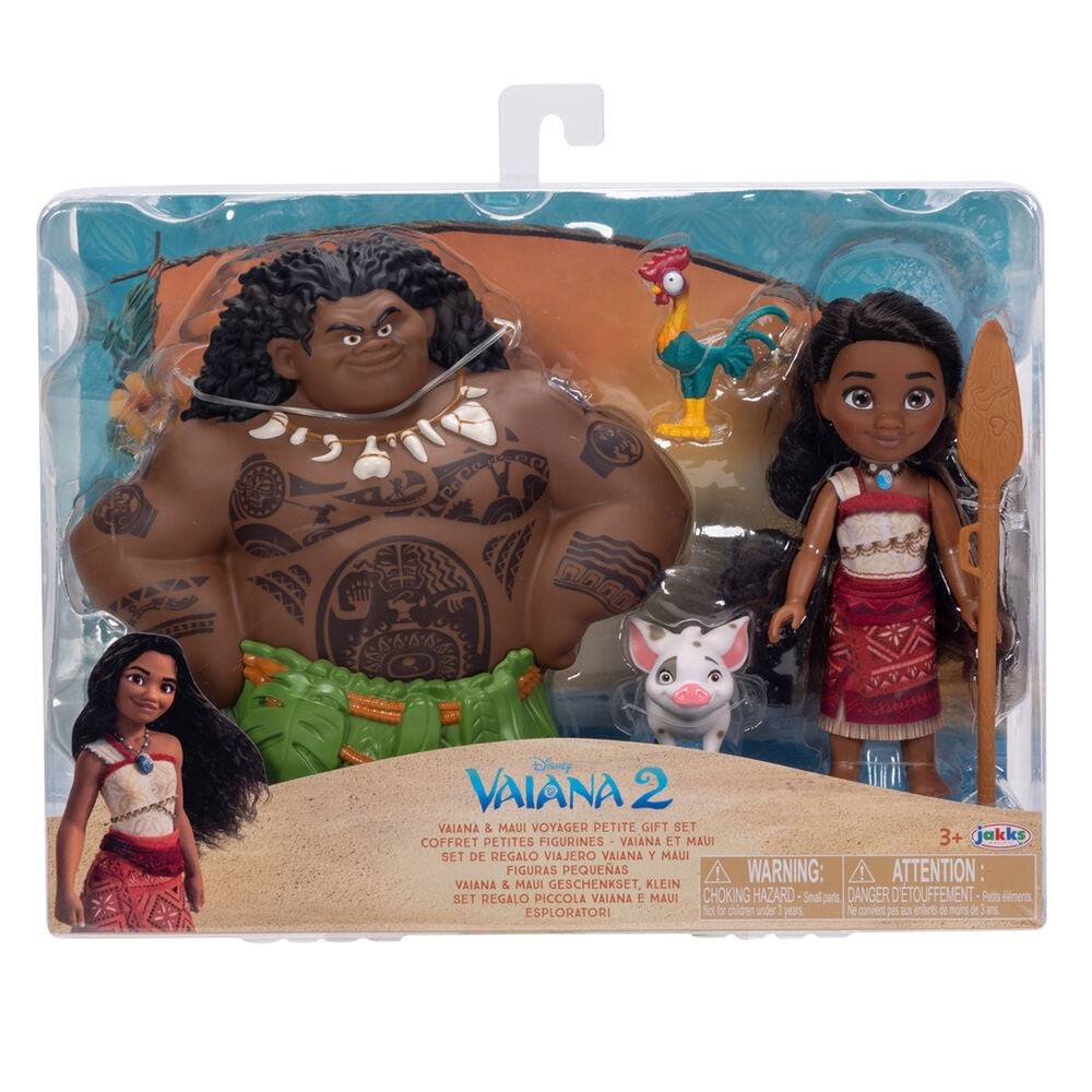 Moana Doll Set med Maui, 15 cm Blister Pack
