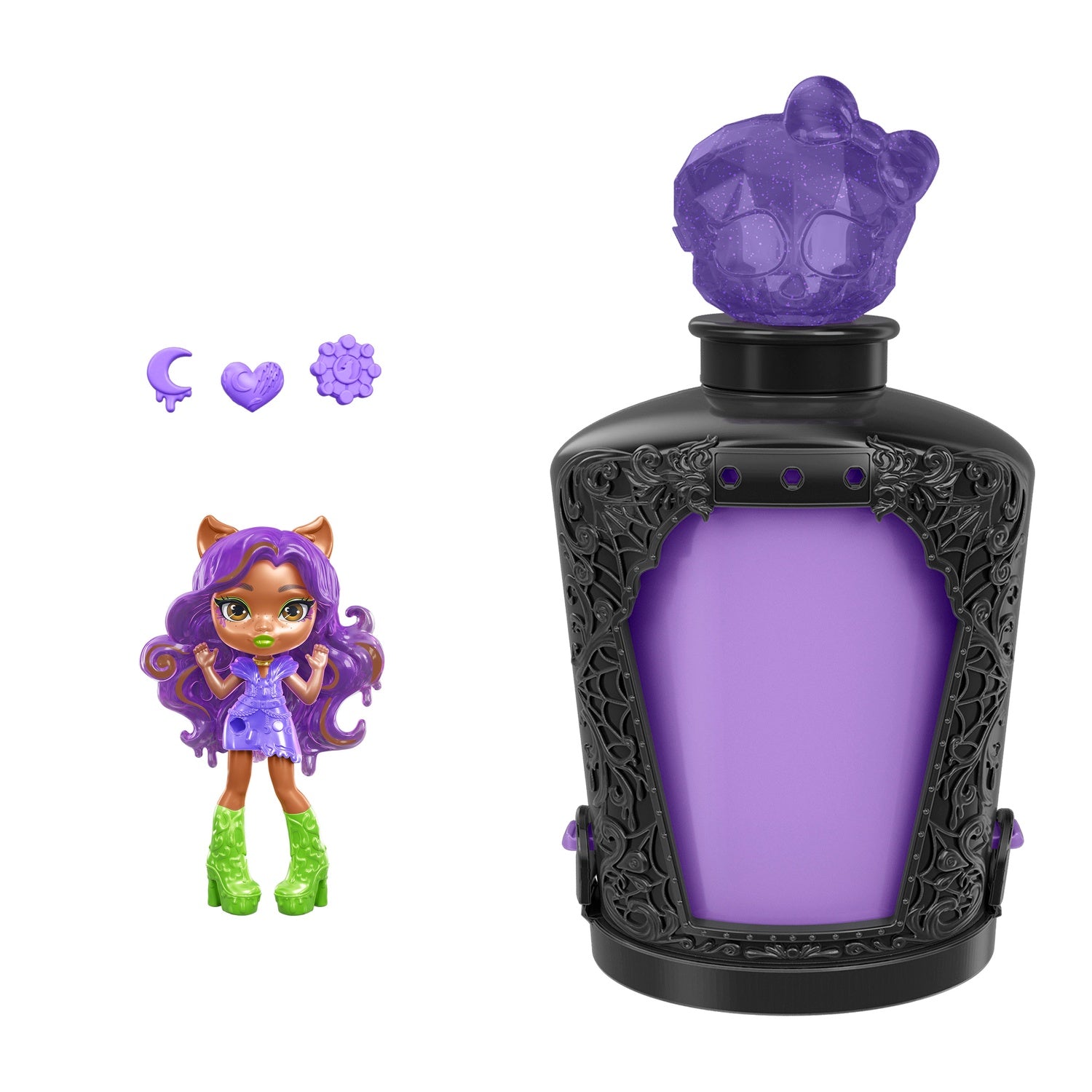 Monster High trolldryckflaska med minidocka och berlocker