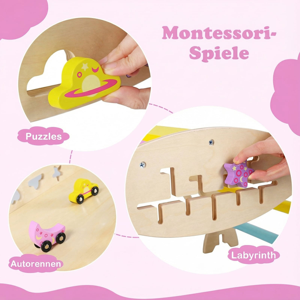 Montessori träklättringsset med triangel och ramp