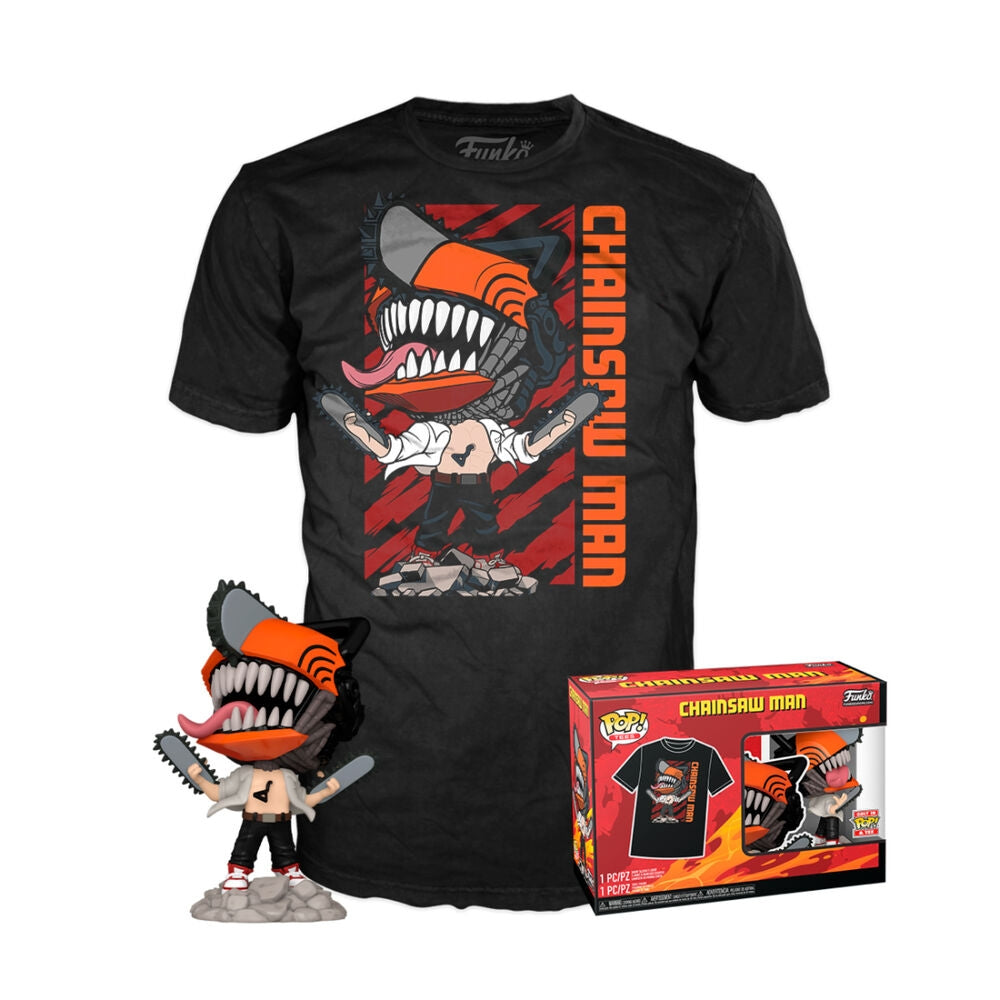 Motorsågsman hoppande figur med POP & Tee Design
