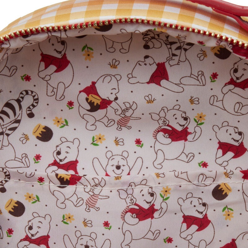 Nalle Puh Gingham-ryggsäck, 25 cm storlek, hållbar design
