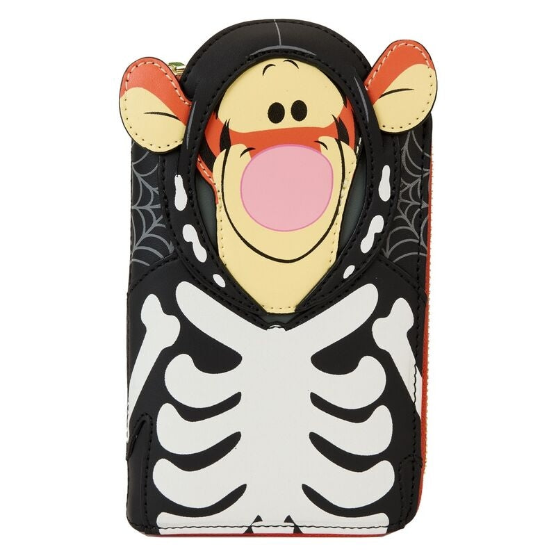Nalle Puh Skeleton Tigger-plånbok med myntficka, dragkedja