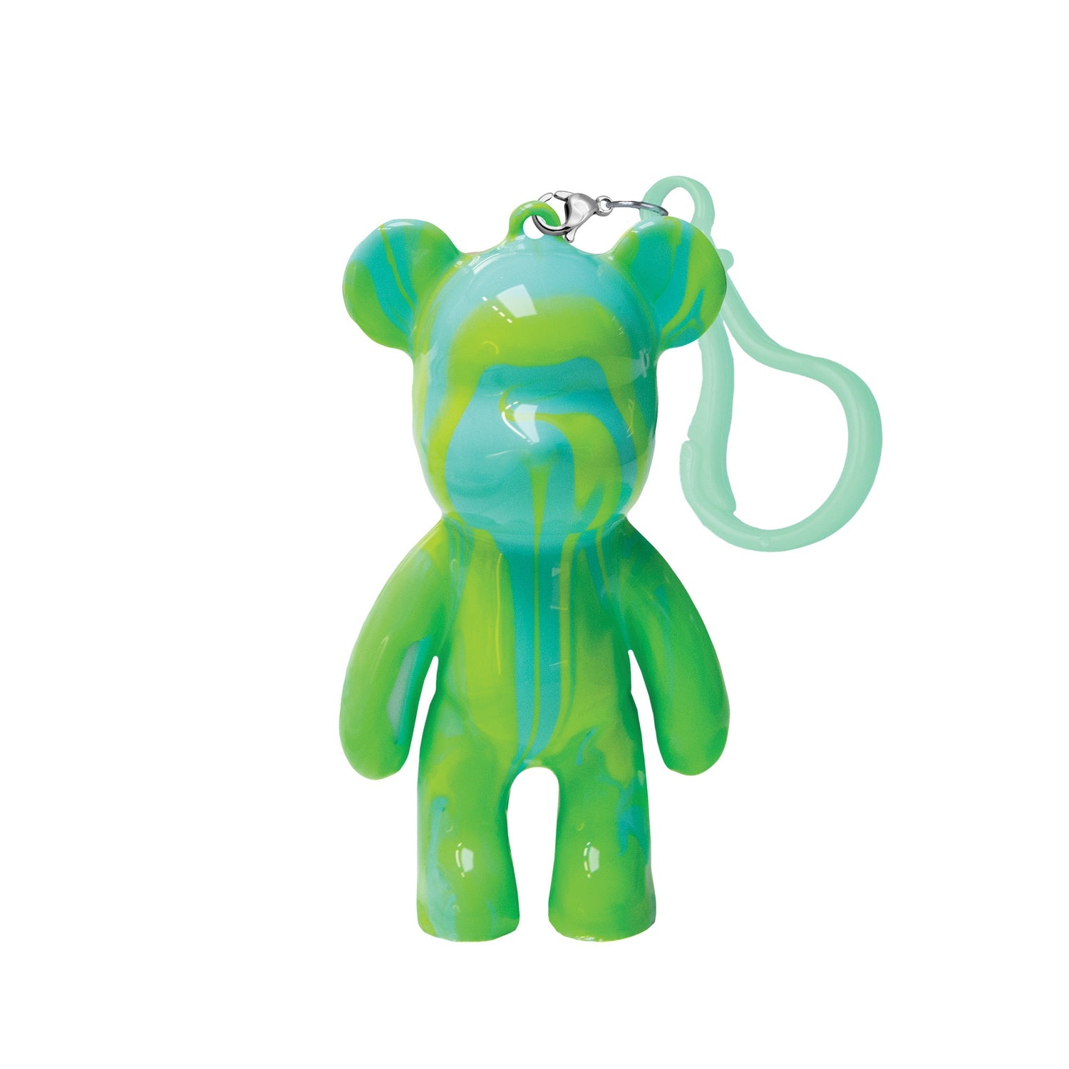 Nyckelringssats i marmor, björnformad, 6 delar, inkluderar färger