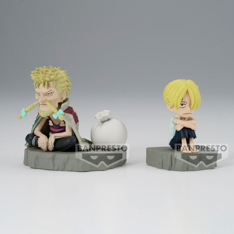 One Piece Collectible Sanji och Zeff figurer, 6 cm storlek