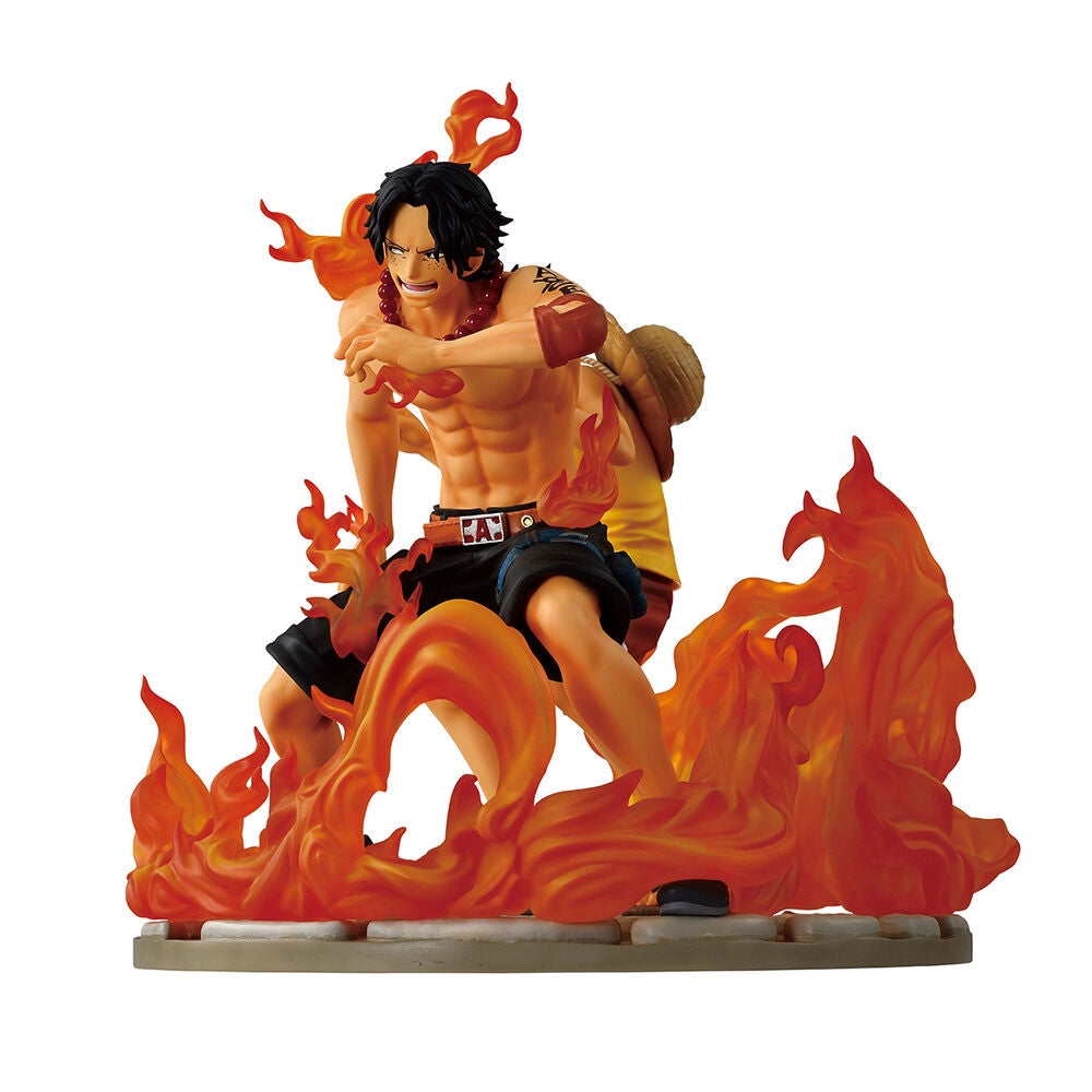 One Piece Ess & Luffy Ichibansho figur, 15 cm samlarobjekt