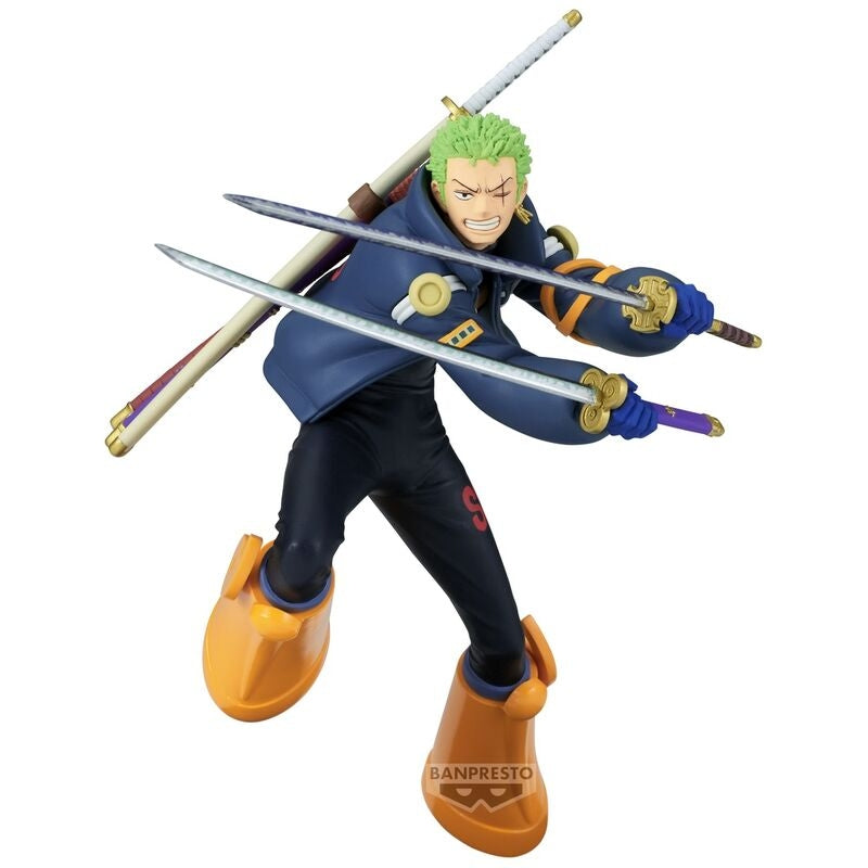 One Piece Roronoa Zoro Battle Record Figur, 16 cm samlarobjekt