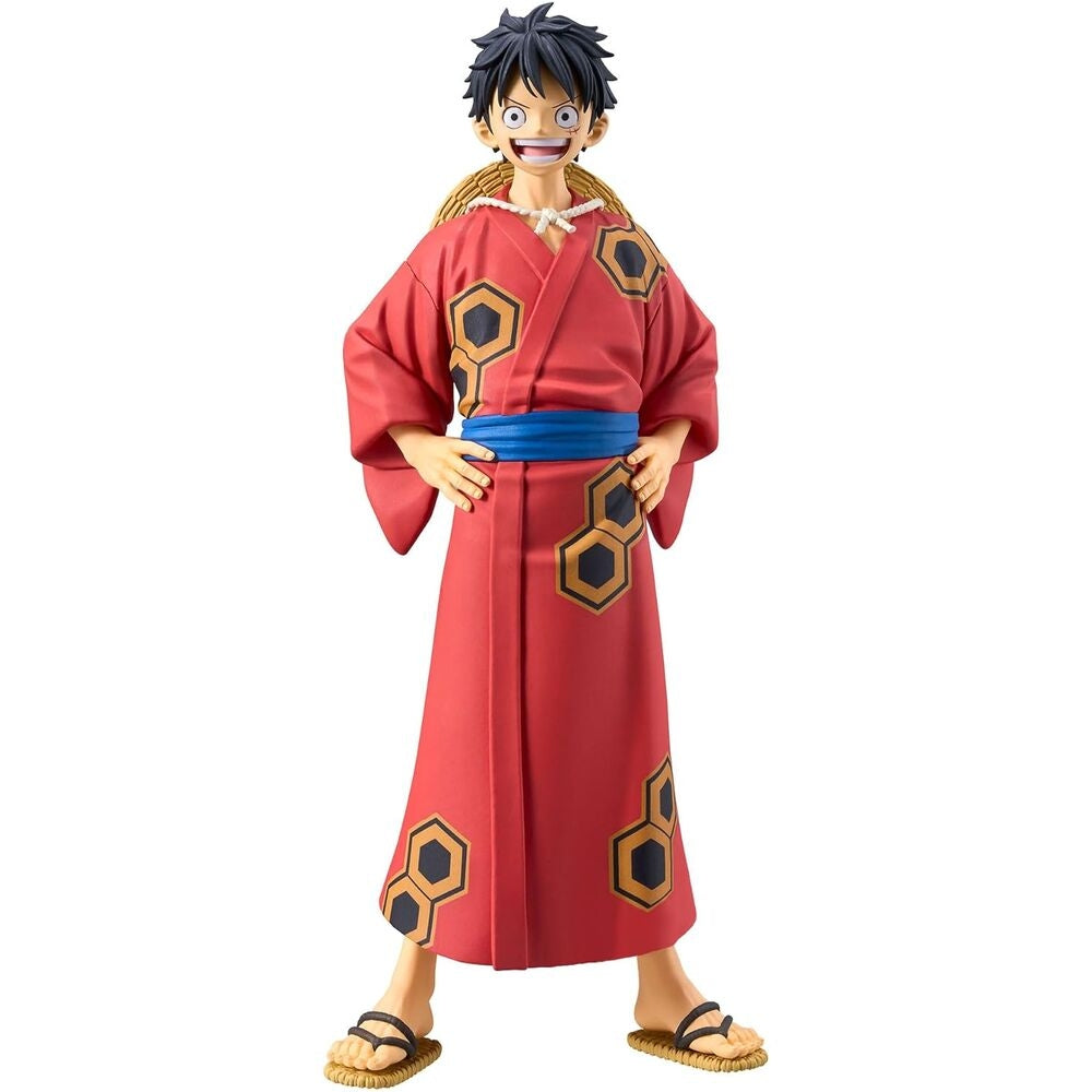 One Piece Wanokuni Yukata Monkey D. Luffy Figur, 16 cm
