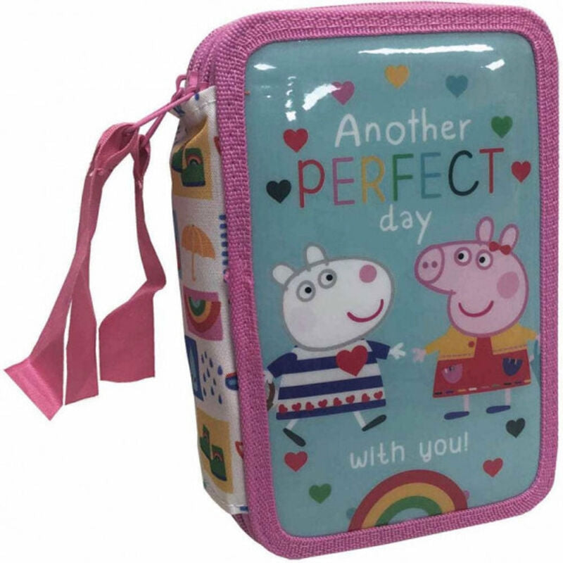 Pennfodral med tre fack för barn, Peppa Pig Design