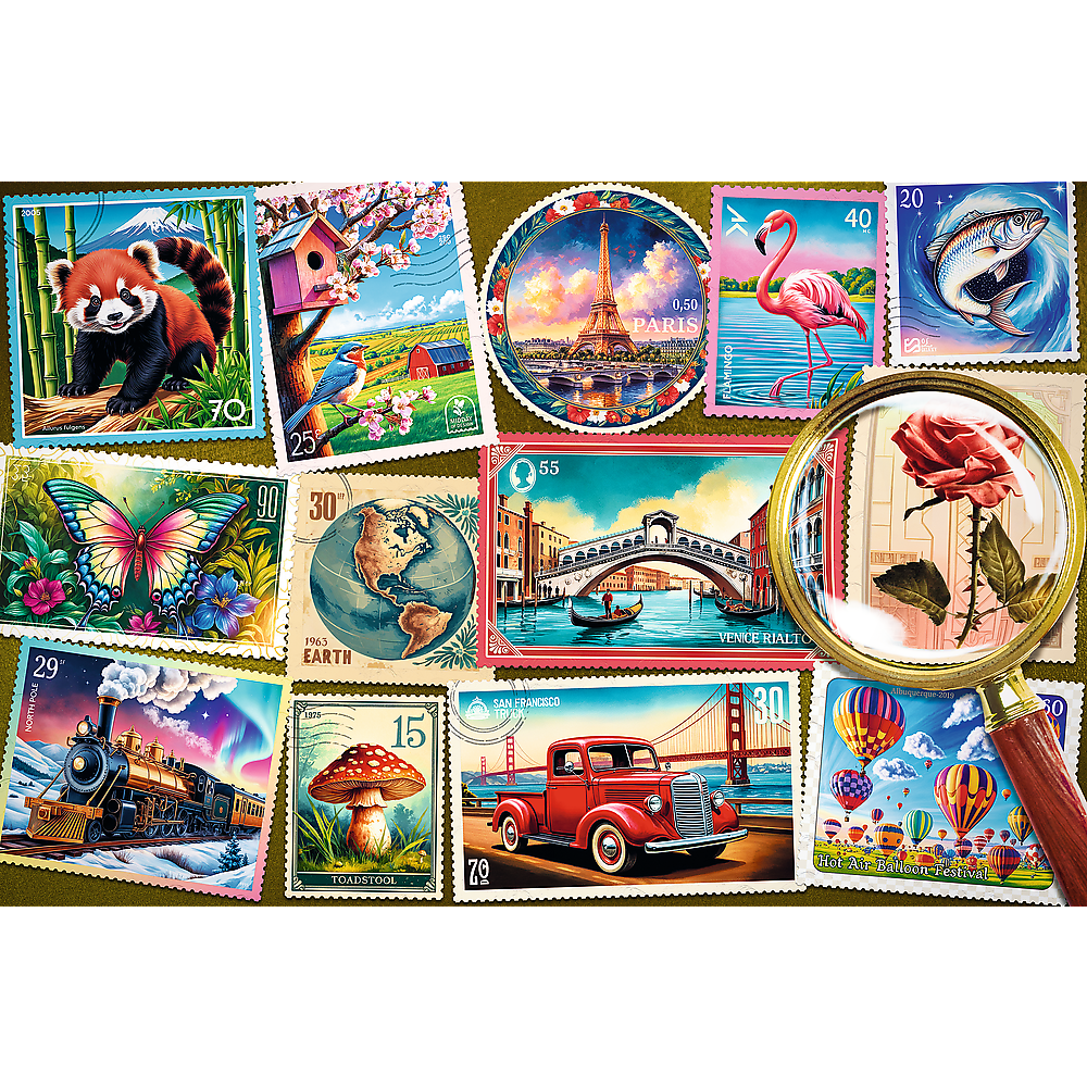 Pussel 300 bitar – Frimärken Tema