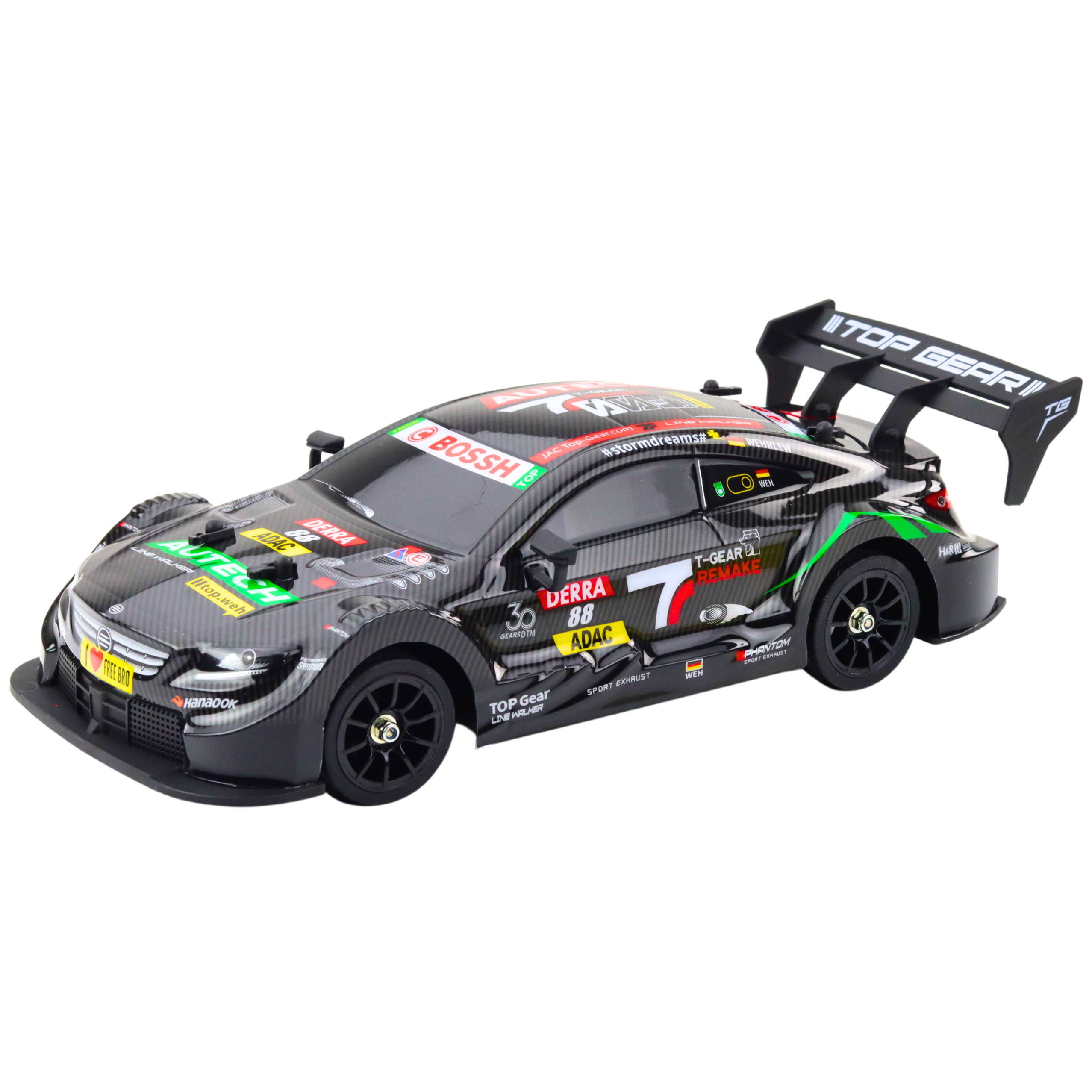 RC Drift Car, Black Carbon, 30km/h, skala 1:16
