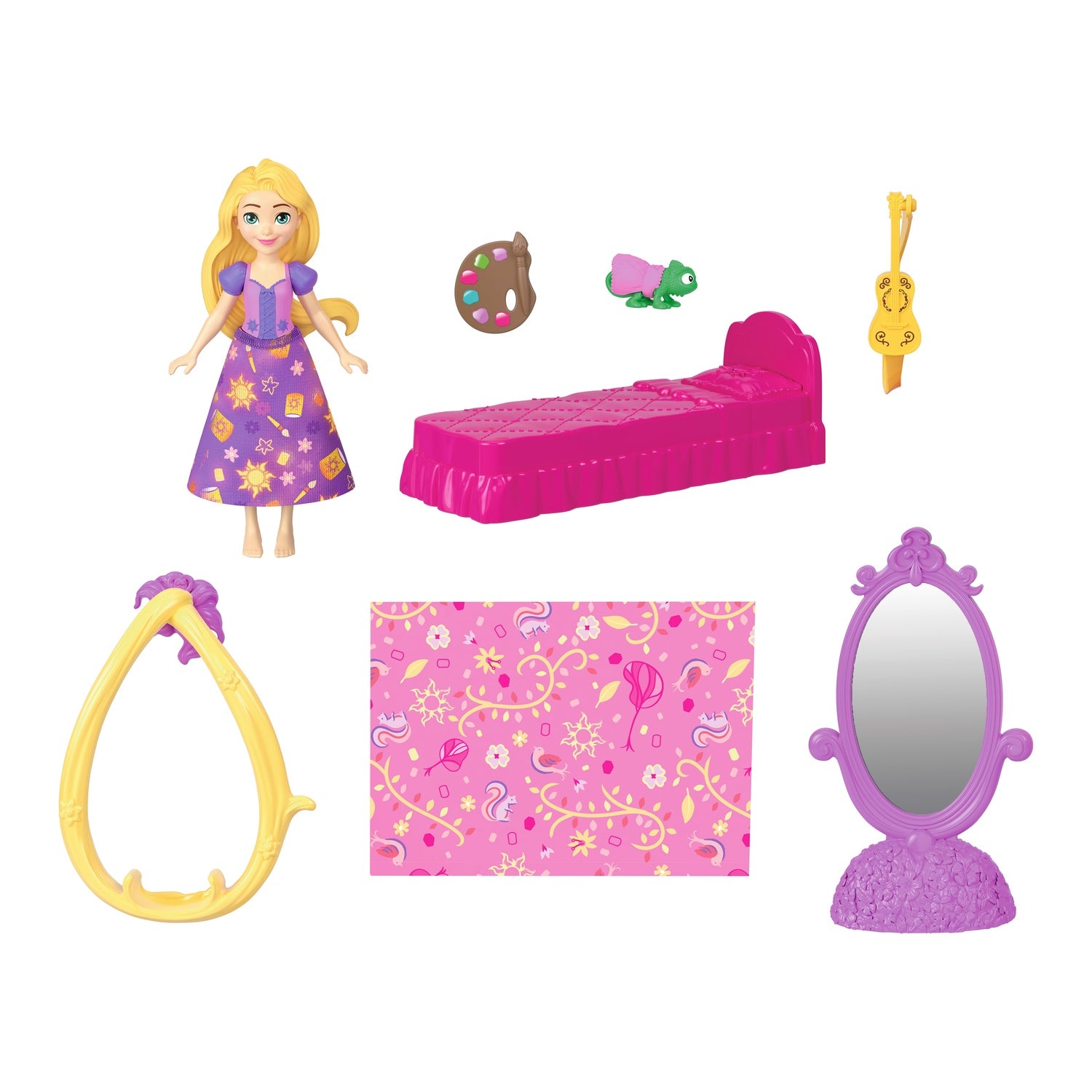 Rapunzel Staplingslott med docka och tillbehör