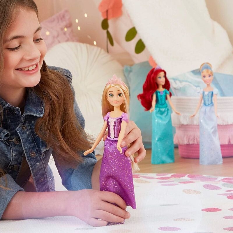 Rapunzel docka med Royal Shimmer Dress och långt hår