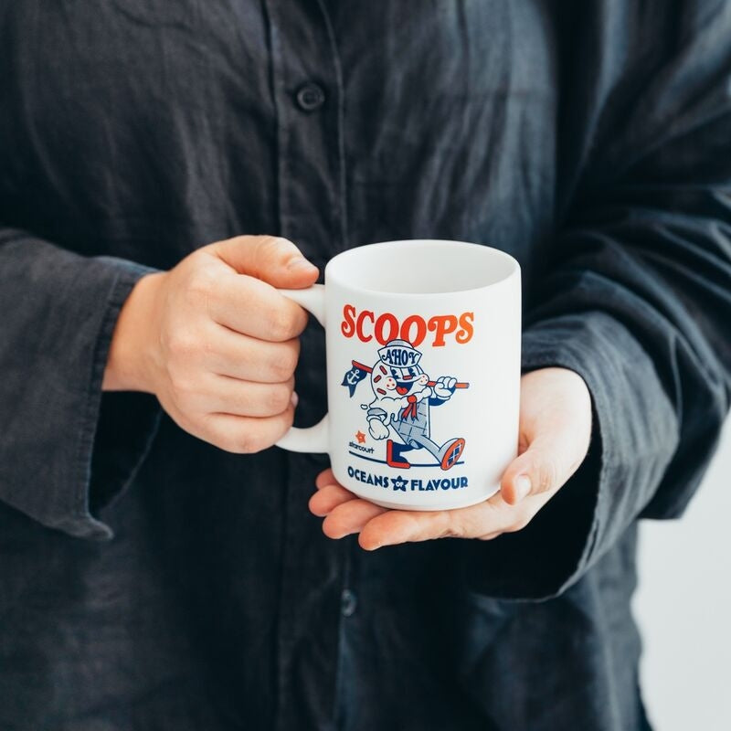 Scoops Ahoy-mugg, 350 ml kapacitet, perfekt för varma eller kalla drycker