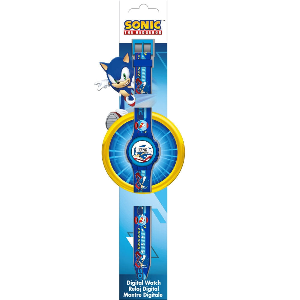 Sonic The Hedgehog digital klocka med LED-skärm och larm
